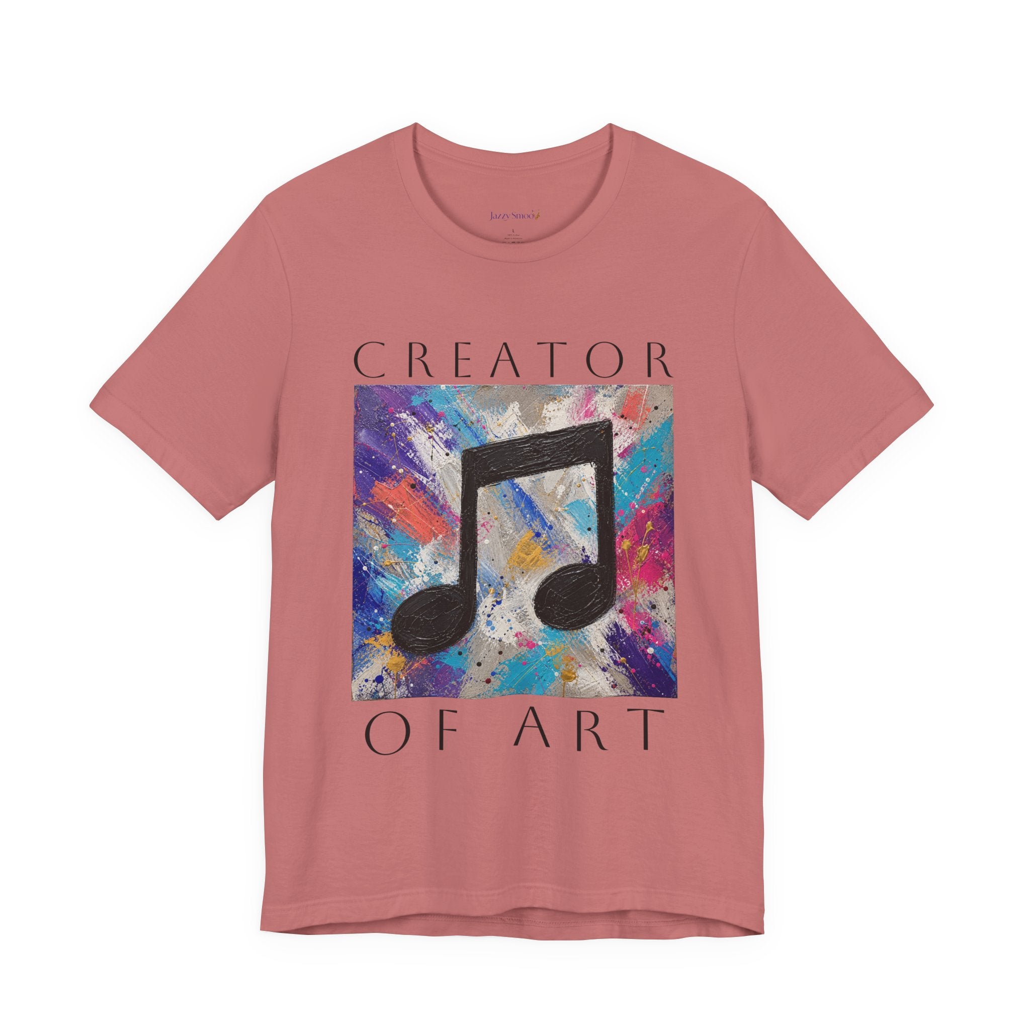 Unisex Creator of Art colorful music note graphic T-shirt – view 2