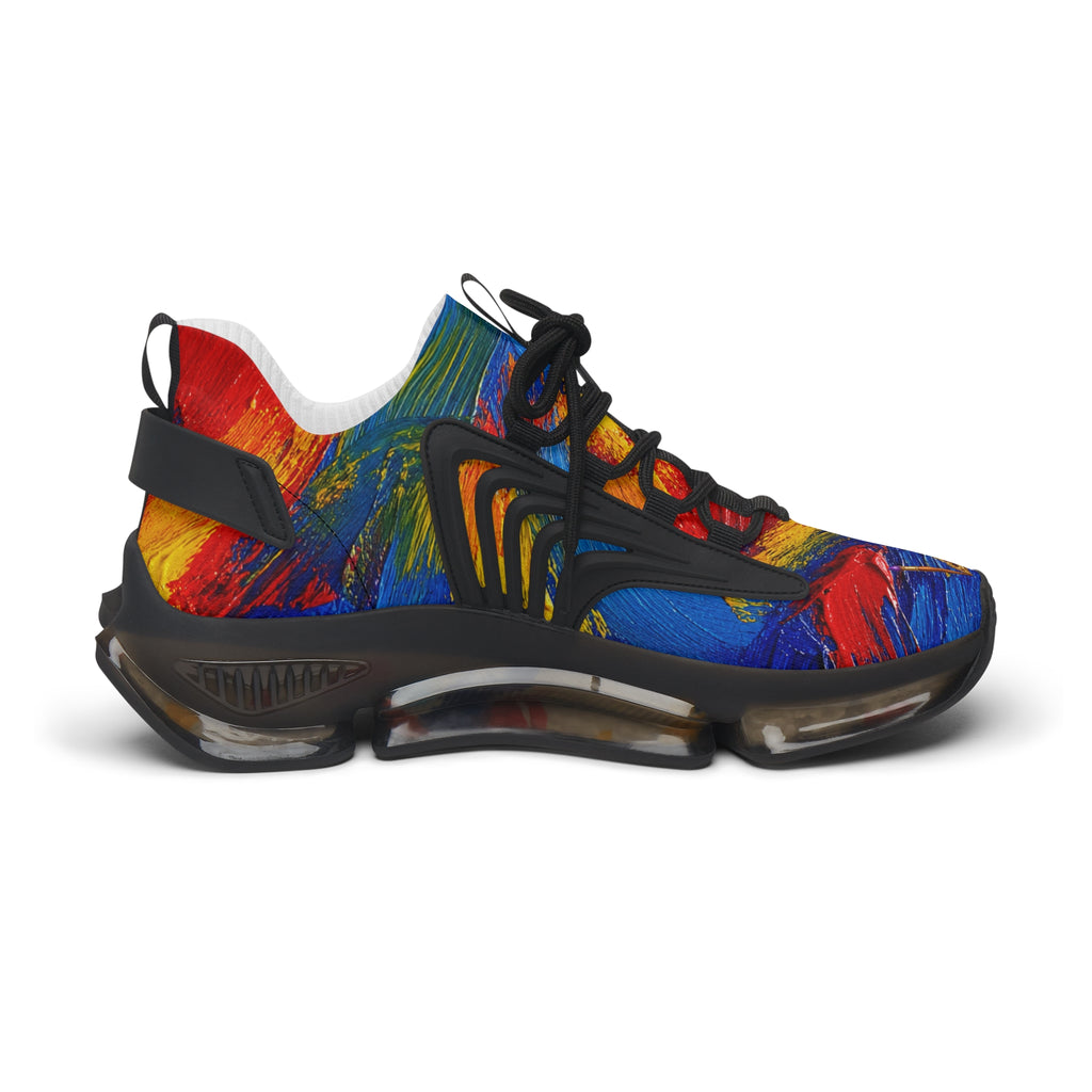 Women’s abstract color art mesh sneakers