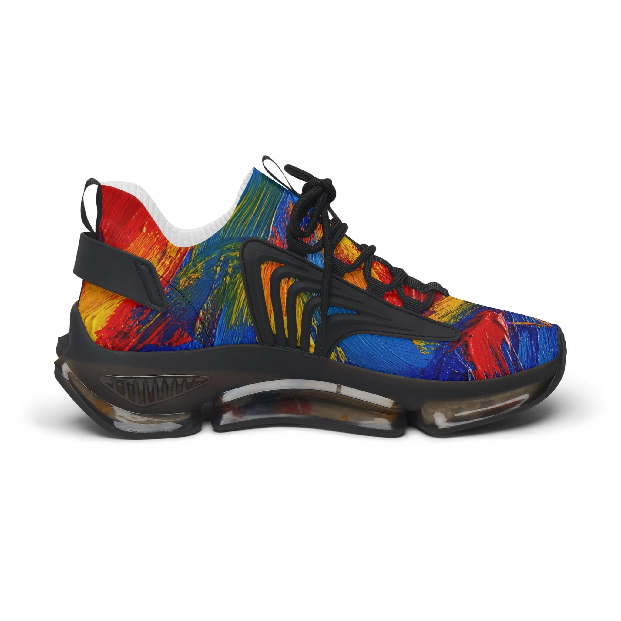 Women’s abstract color art mesh sneakers