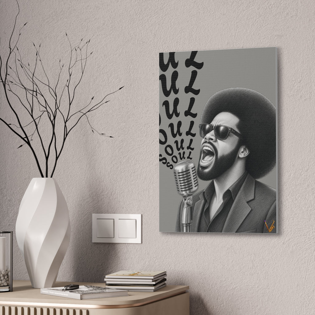 Soul singer monochrome canvas wall art