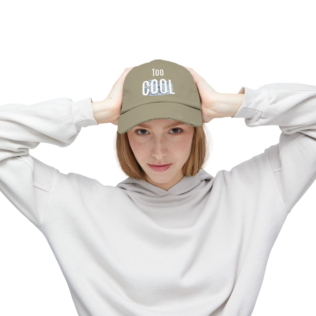 Too Cool distressed cotton baseball cap