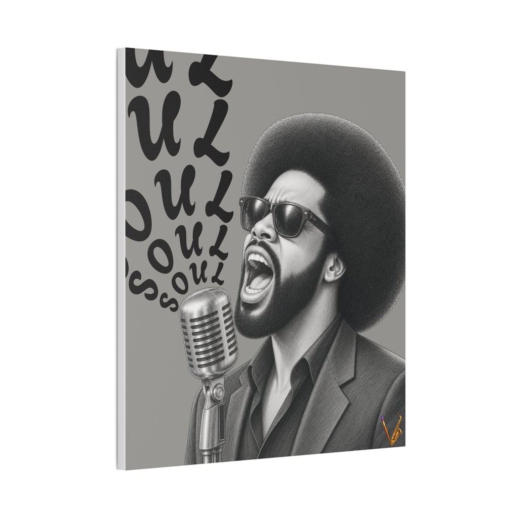 Soul singer monochrome canvas wall art