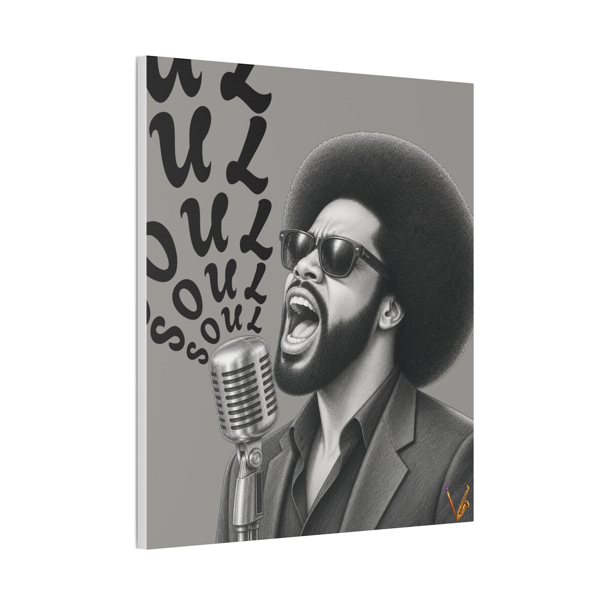 Soul singer monochrome canvas wall art
