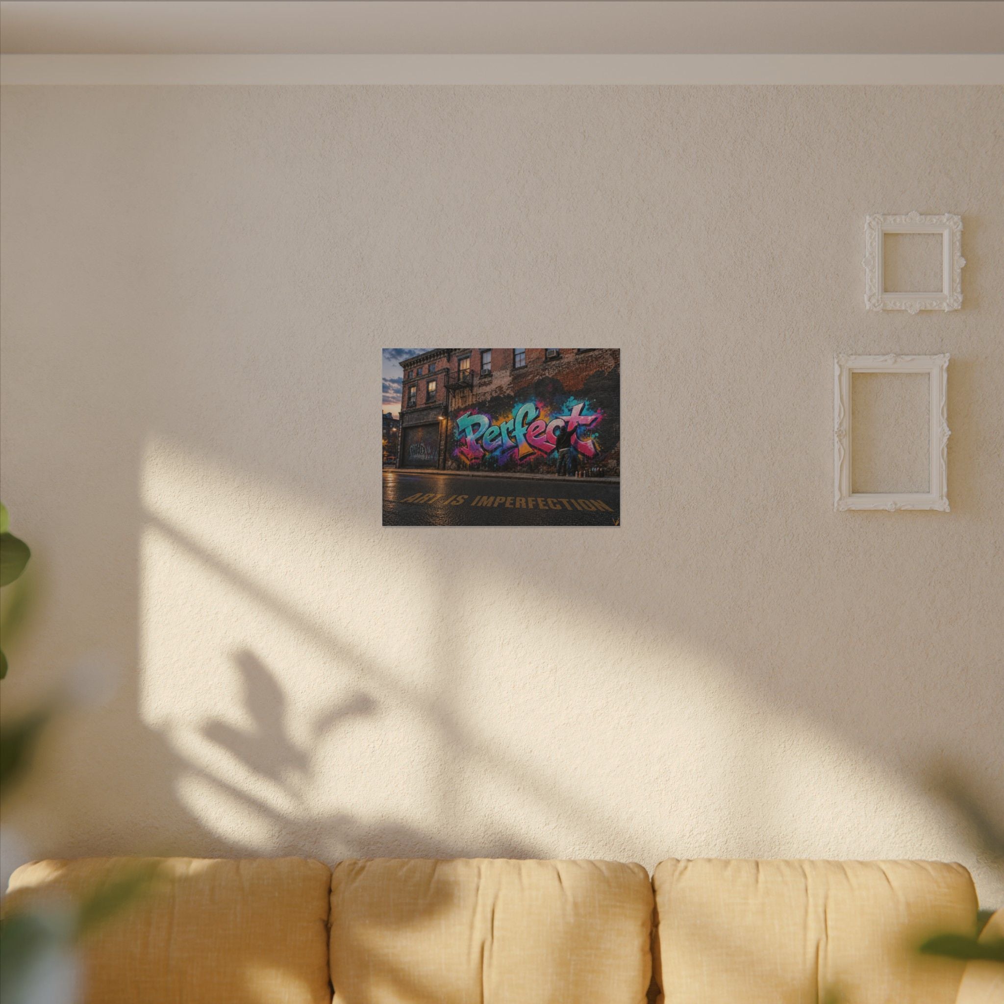 Art Is Imperfection urban graffiti matte canvas wall art