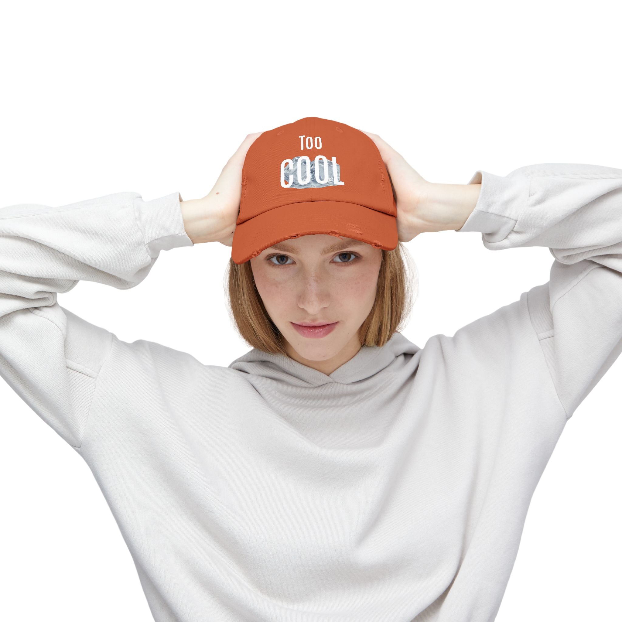 Too Cool distressed cotton baseball cap
