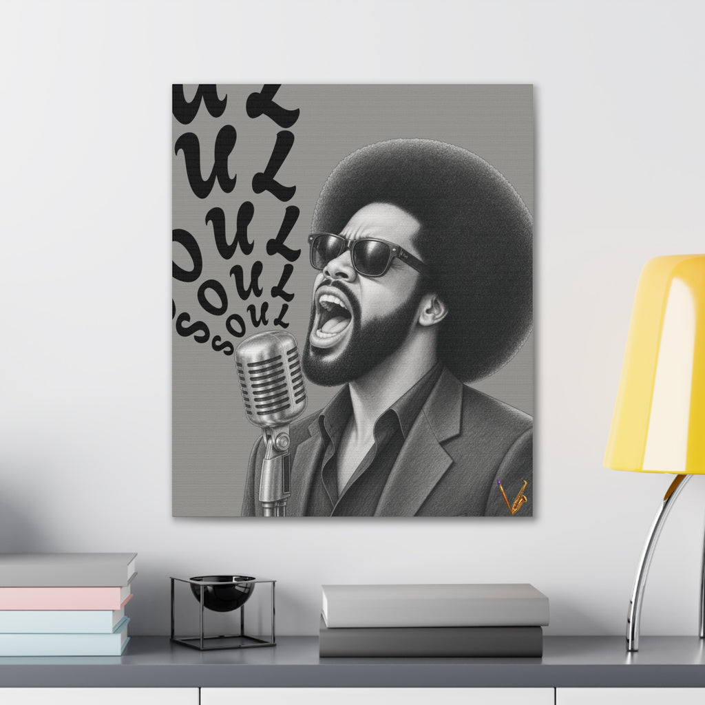Soul singer monochrome canvas wall art