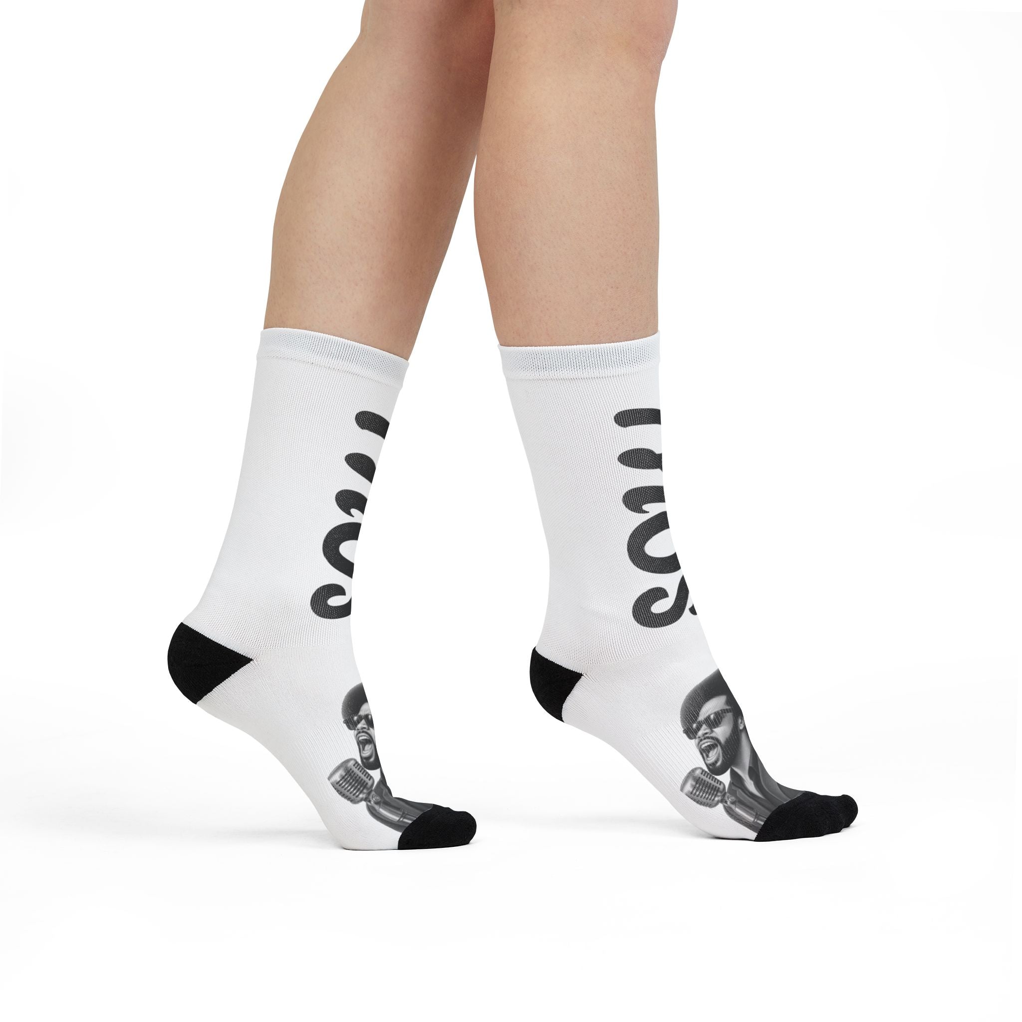 Soul Singer vintage music crew socks
