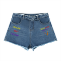 Women’s Create Art Design High-Rise Denim Shorts – product image 3
