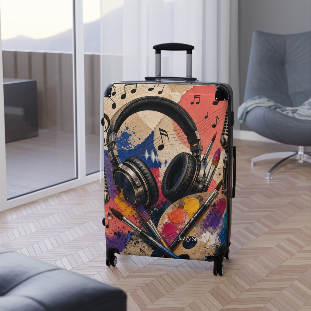 Art and music hard-shell rolling suitcase – view 17