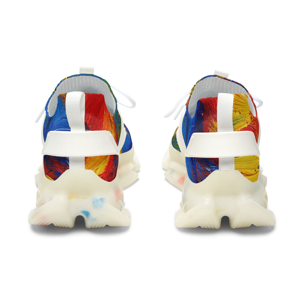 Women’s abstract color art mesh sneakers