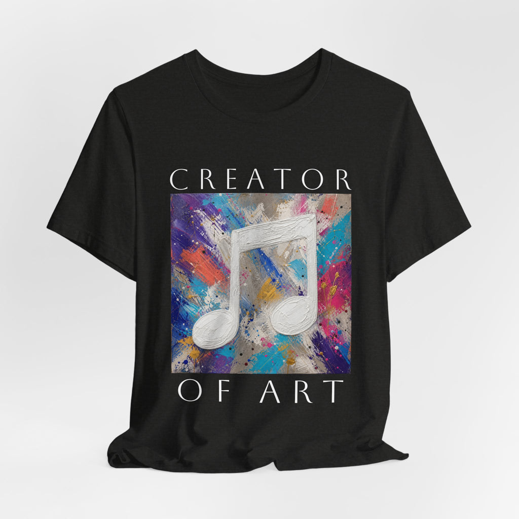 Unisex Creator of Art colorful music note graphic T-shirt – view 32