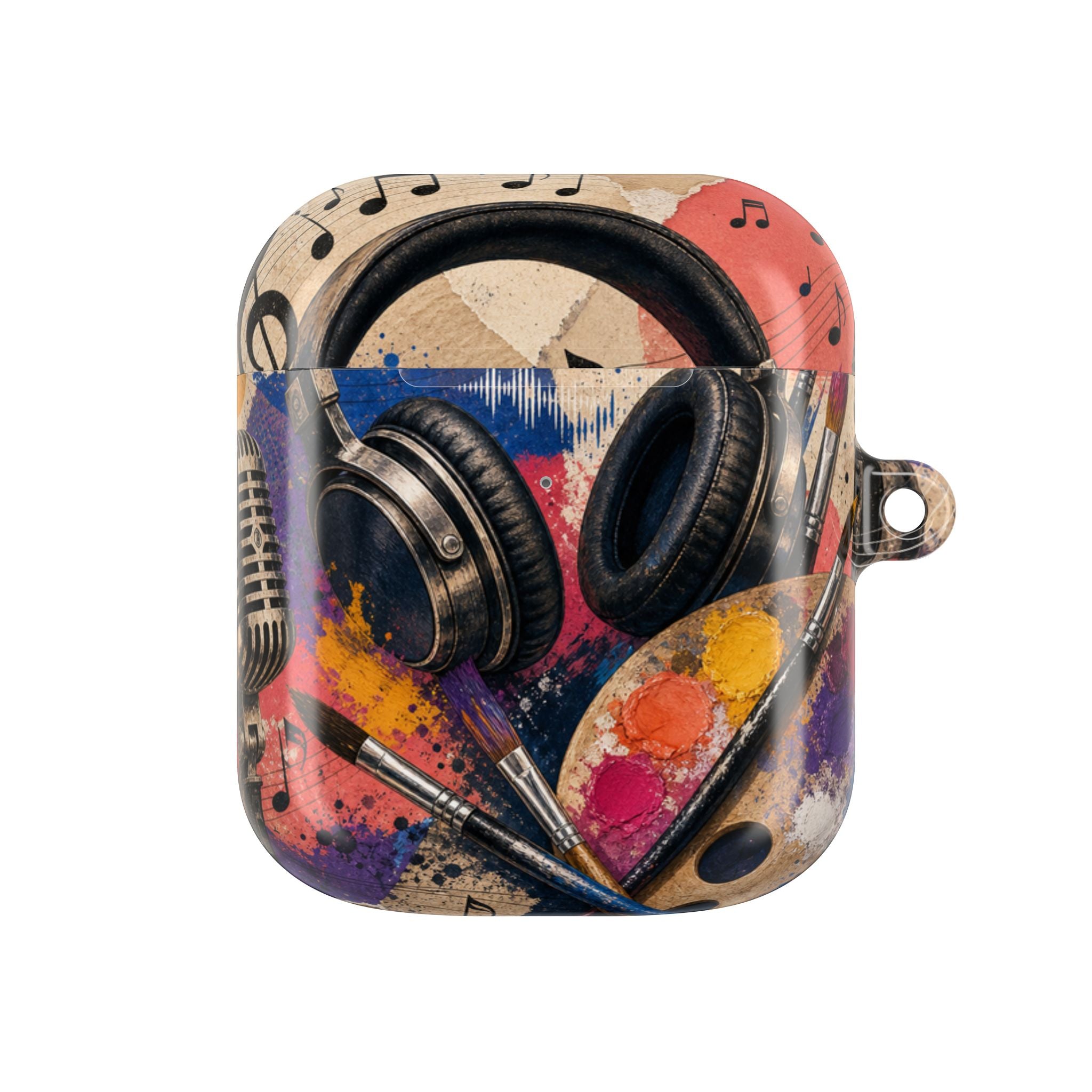 Art and music collage protective AirPods case – view 4