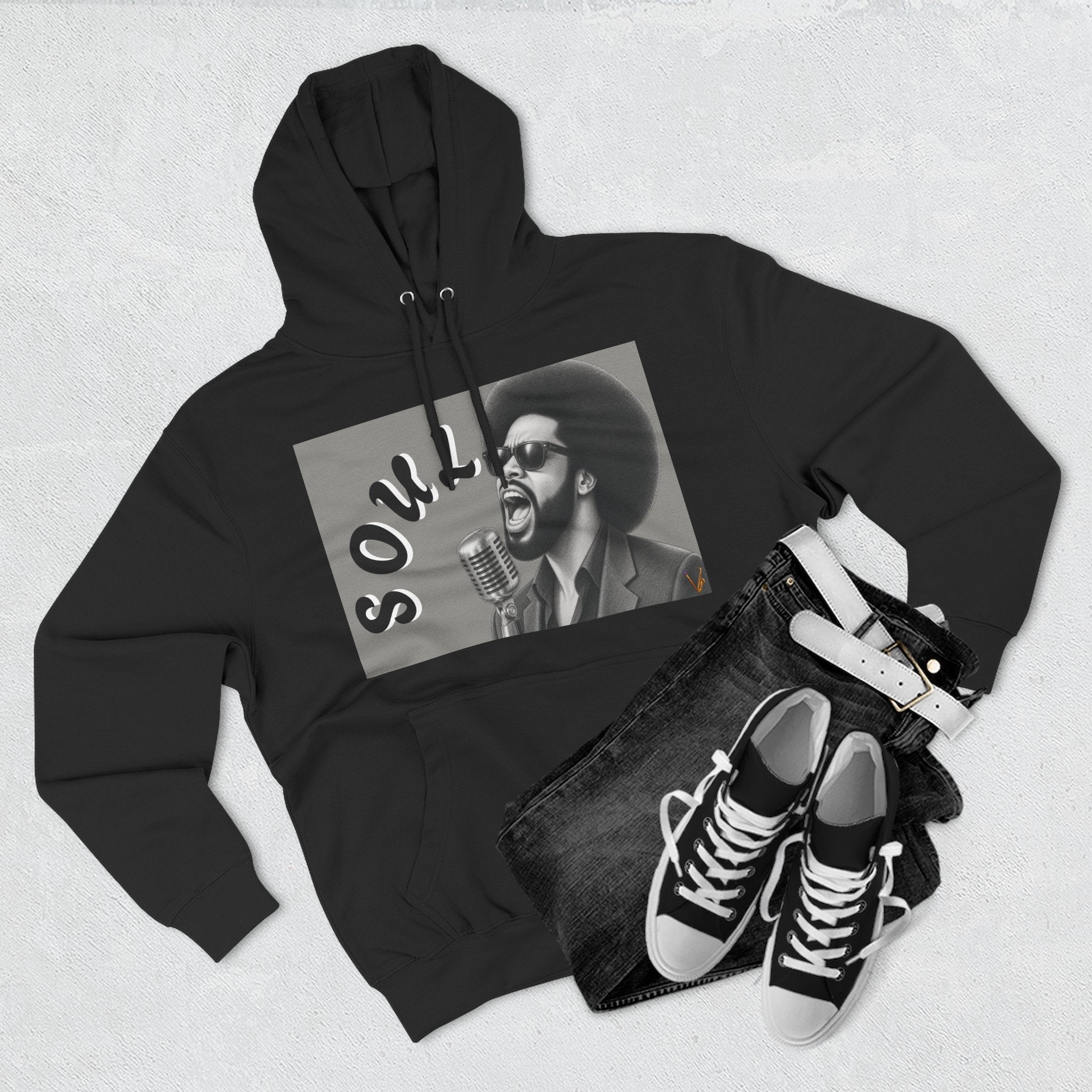 Men’s Soul Singer Graphic Pullover Hoodie – product image 10