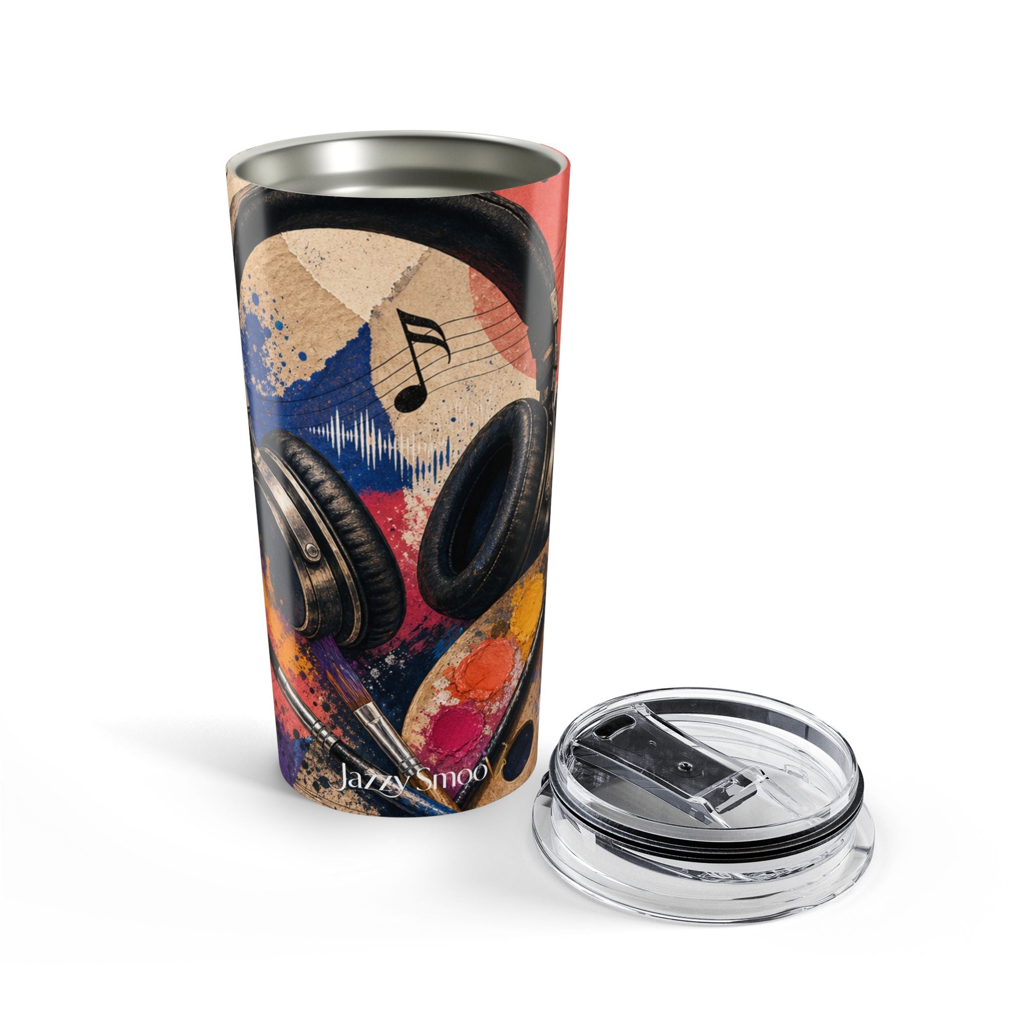 Vintage music microphone 20 oz insulated tumbler