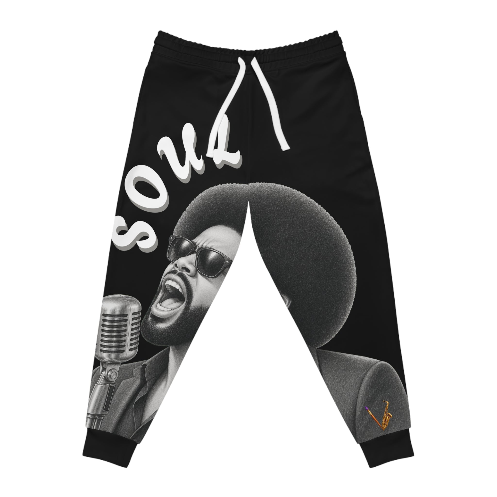 Men’s Soul Singer Graphic Joggers – Black – product image 1