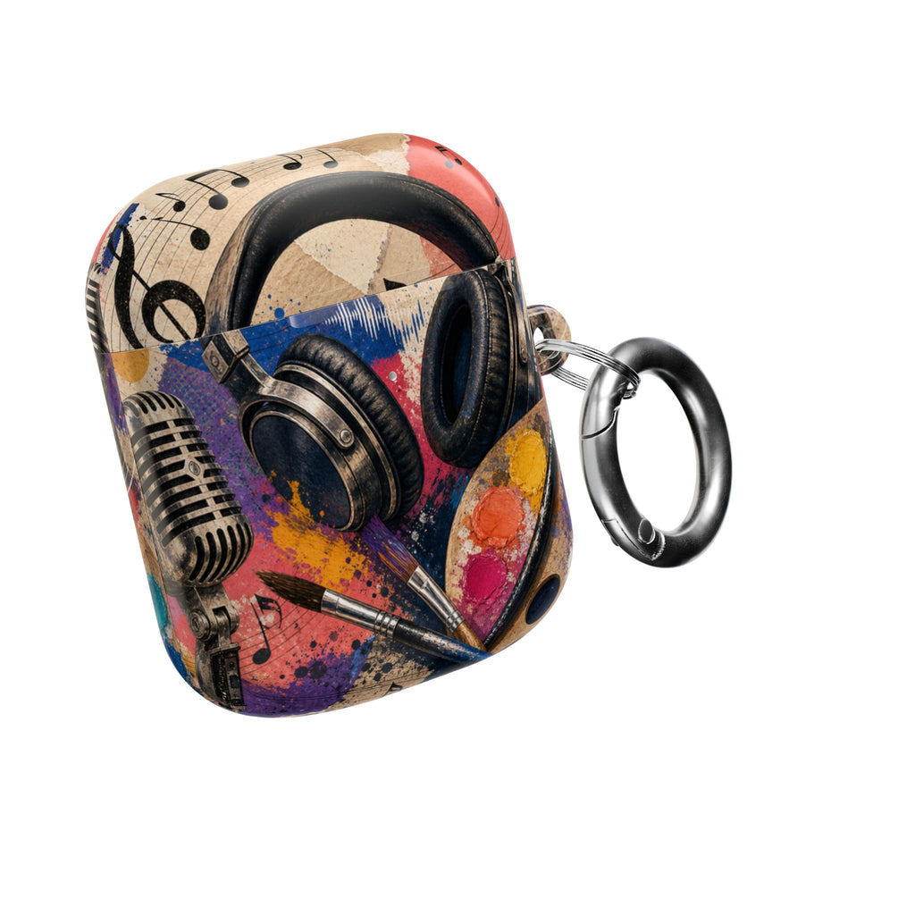 Art and music collage protective AirPods case – view 17