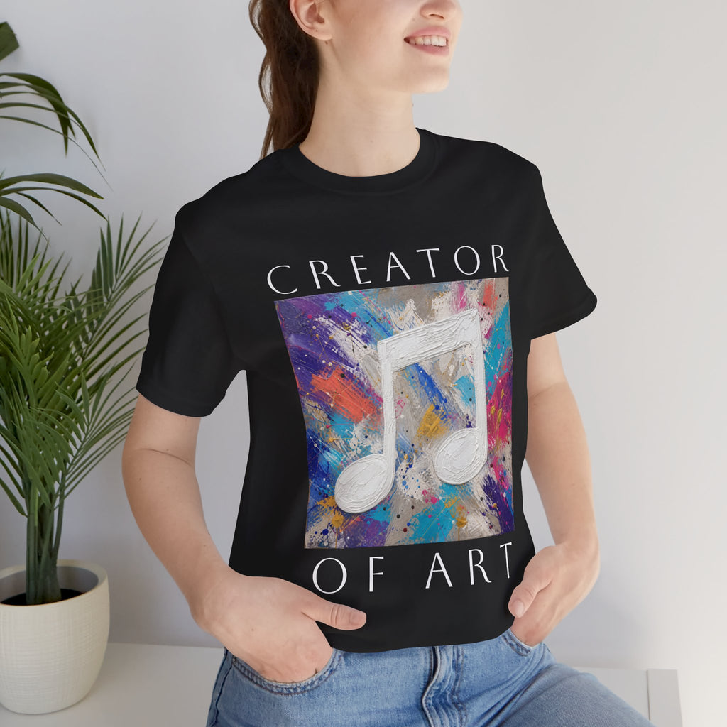 Unisex Creator of Art colorful music note graphic T-shirt – view 23