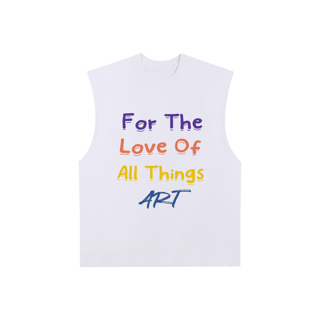 For the Love of Art Raw-Edge Cotton Tank Top – product image 3