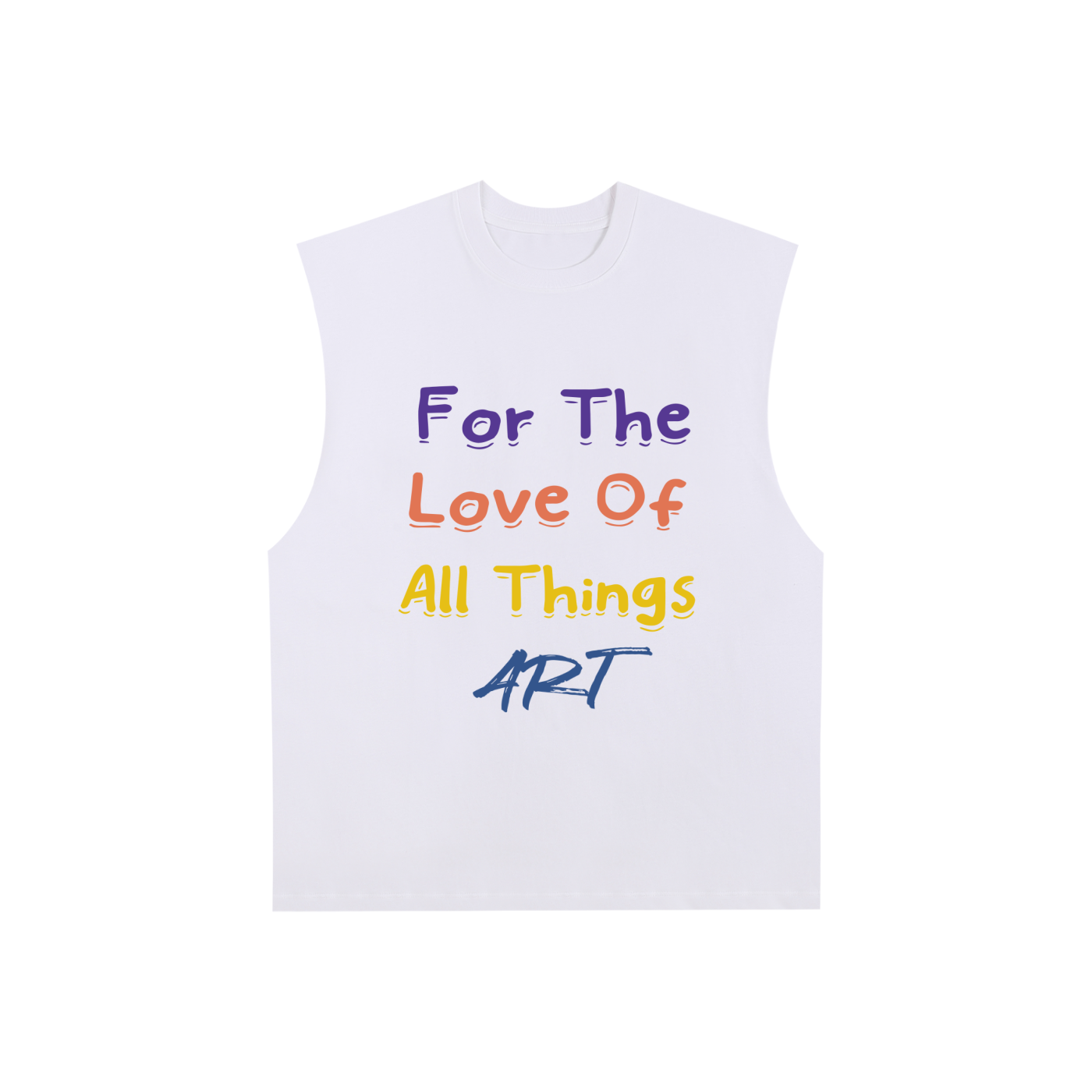 For the Love of Art Raw-Edge Cotton Tank Top – product image 3