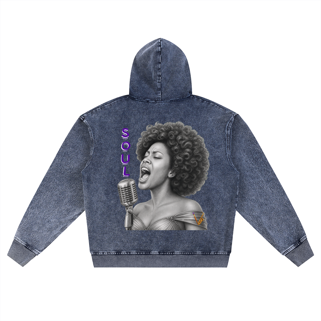 Art & Soul Women’s Soul Singer Oversized Zip Hoodie – product image 1