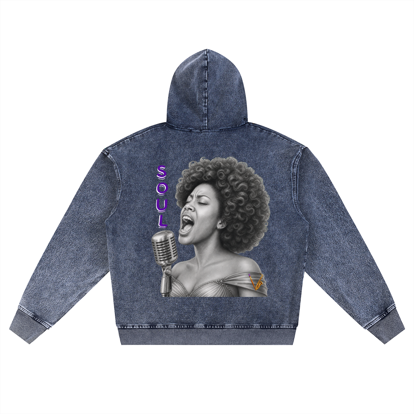 Art & Soul Women’s Soul Singer Oversized Zip Hoodie – product image 1