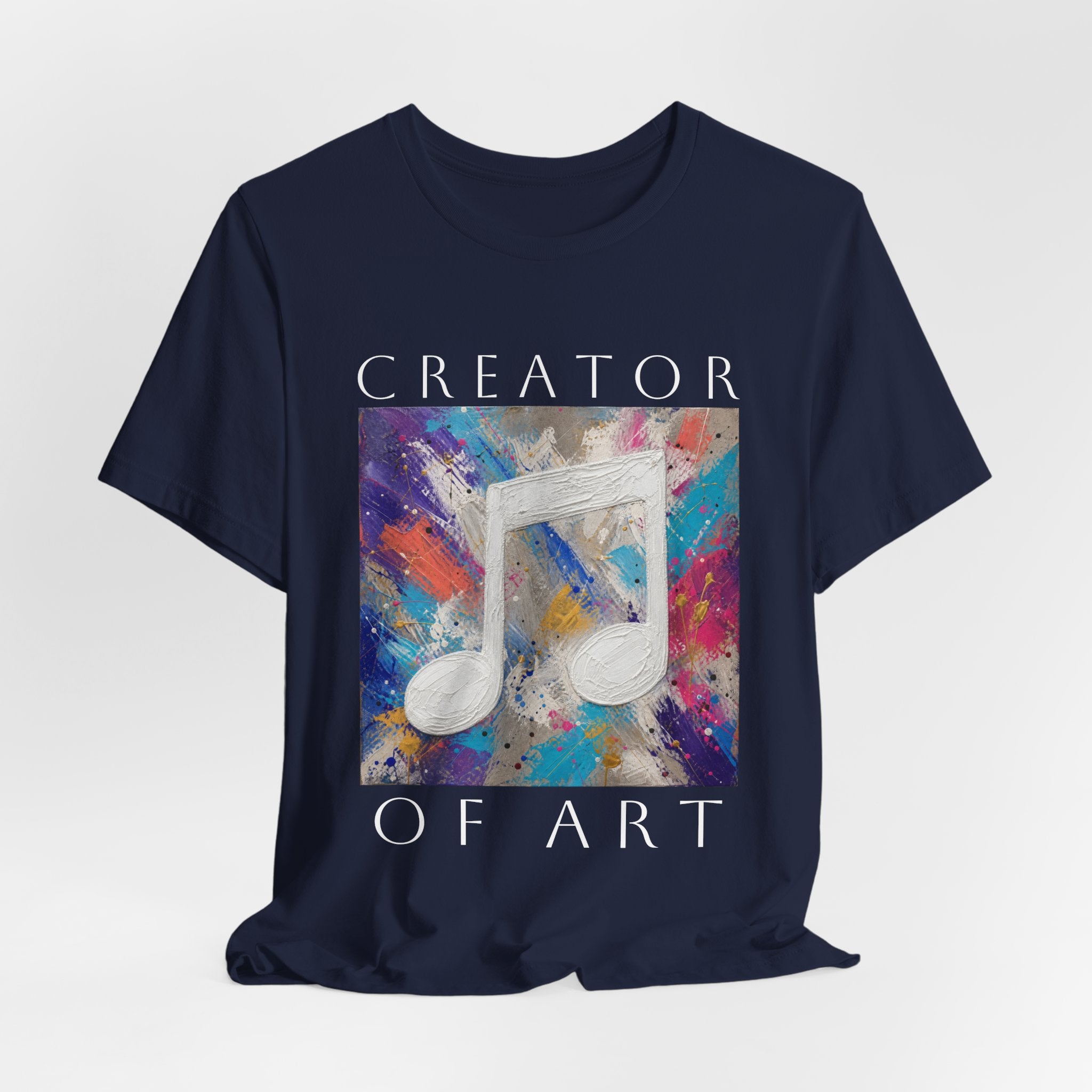 Unisex Creator of Art colorful music note graphic T-shirt – view 52