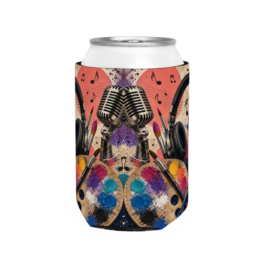 Music and art 12 oz can cooler sleeve