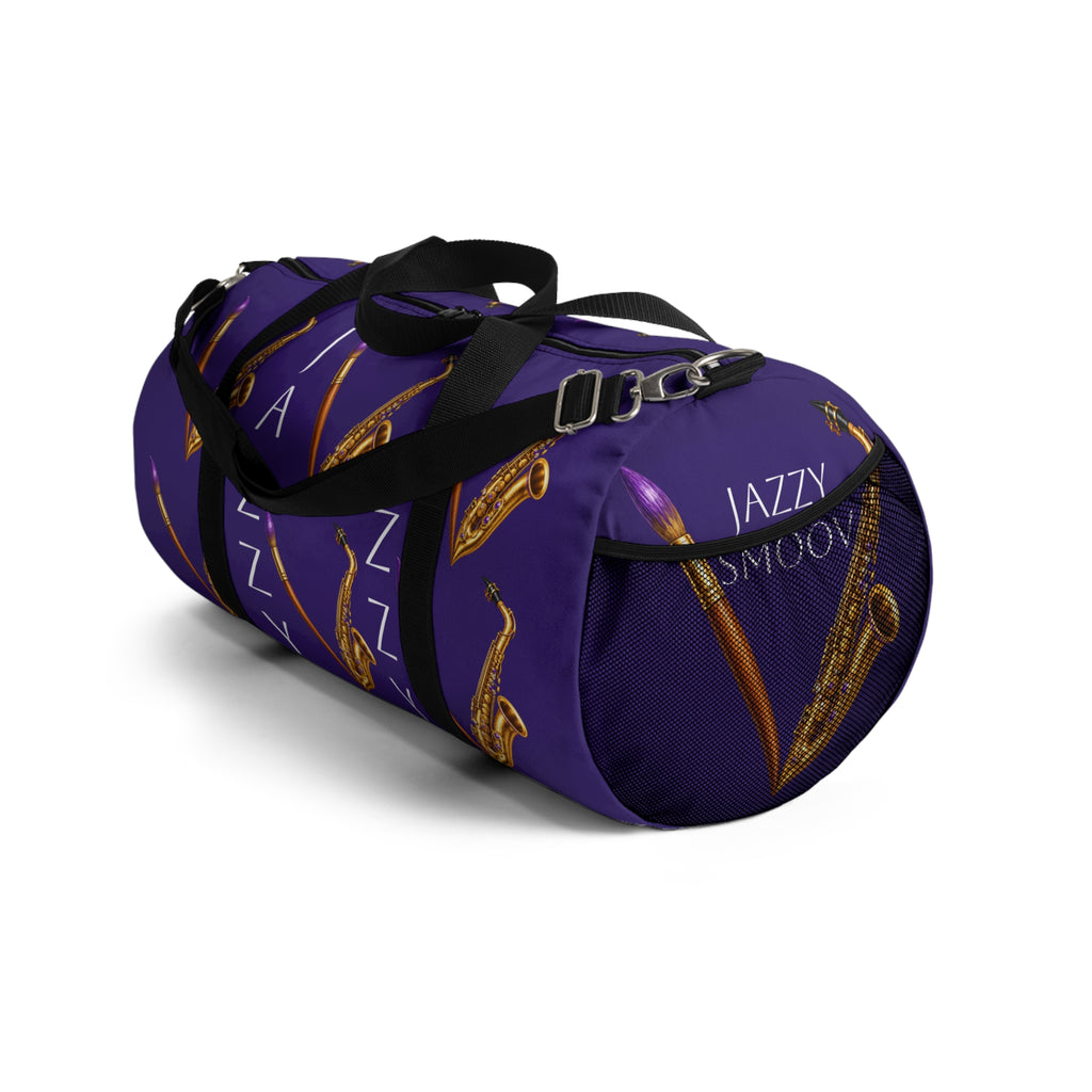 Jazzy Smoov purple saxophone duffel bag