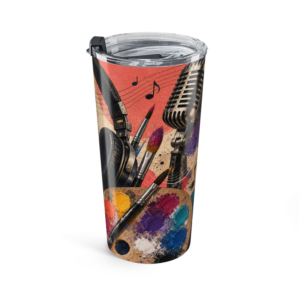 Vintage music microphone 20 oz insulated tumbler