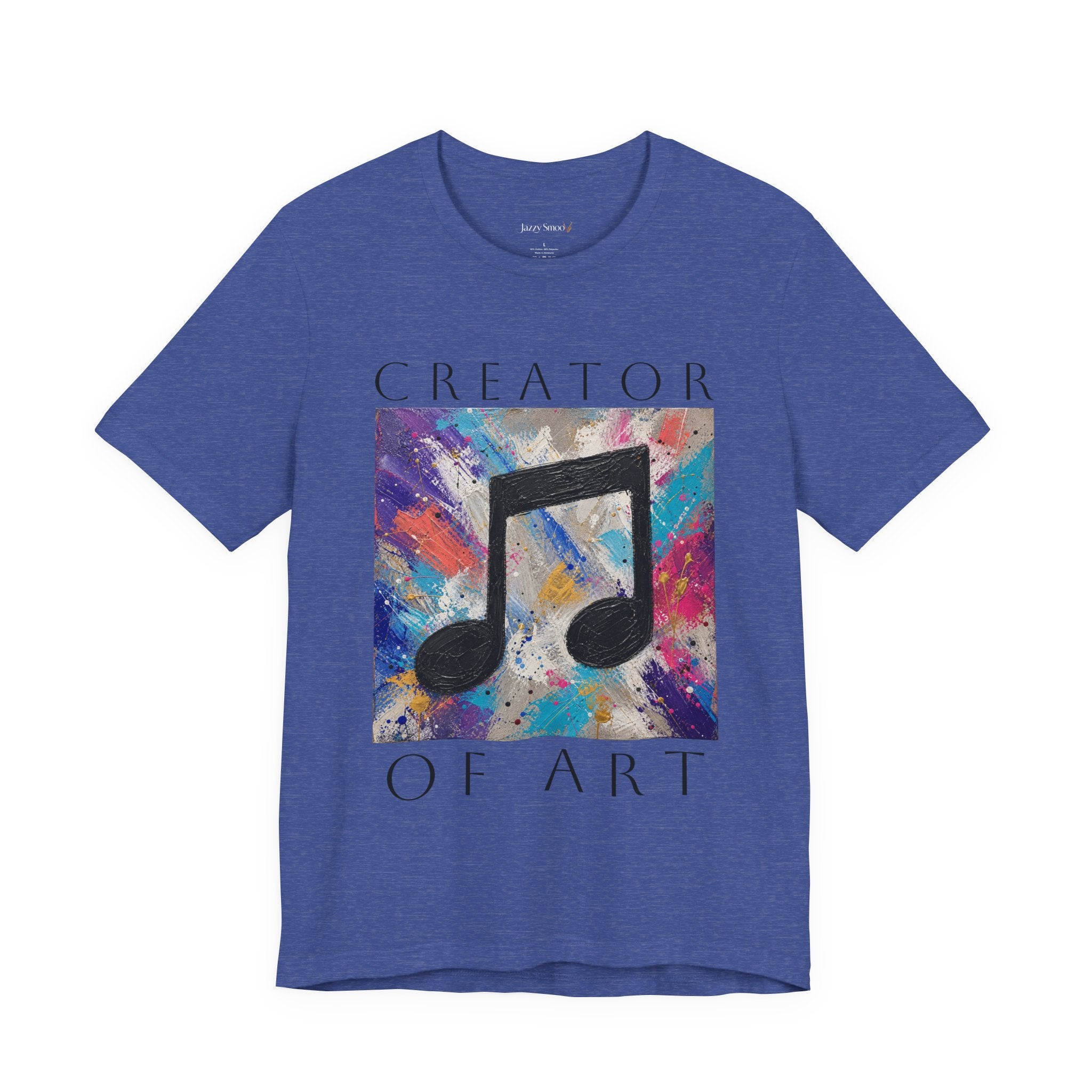Unisex Creator of Art colorful music note graphic T-shirt – view 7