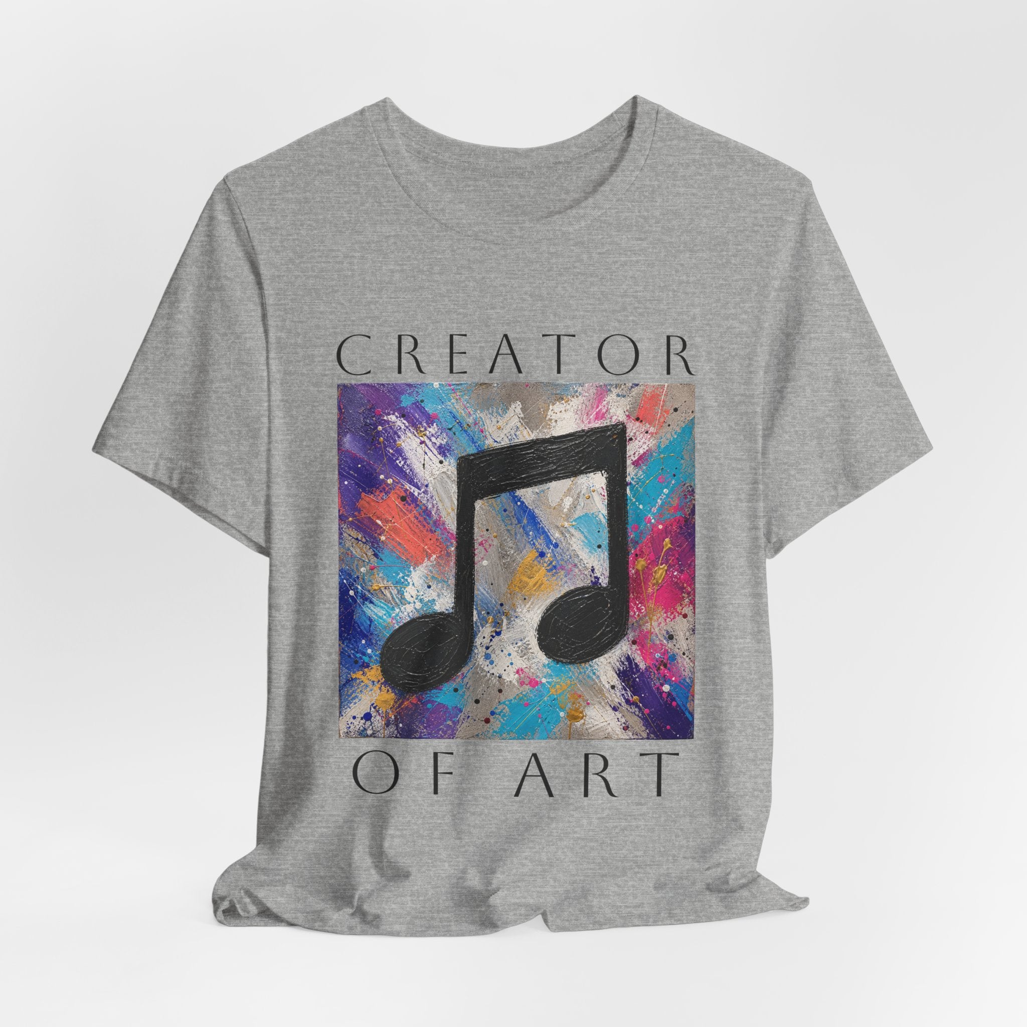 Unisex Creator of Art colorful music note graphic T-shirt – view 37