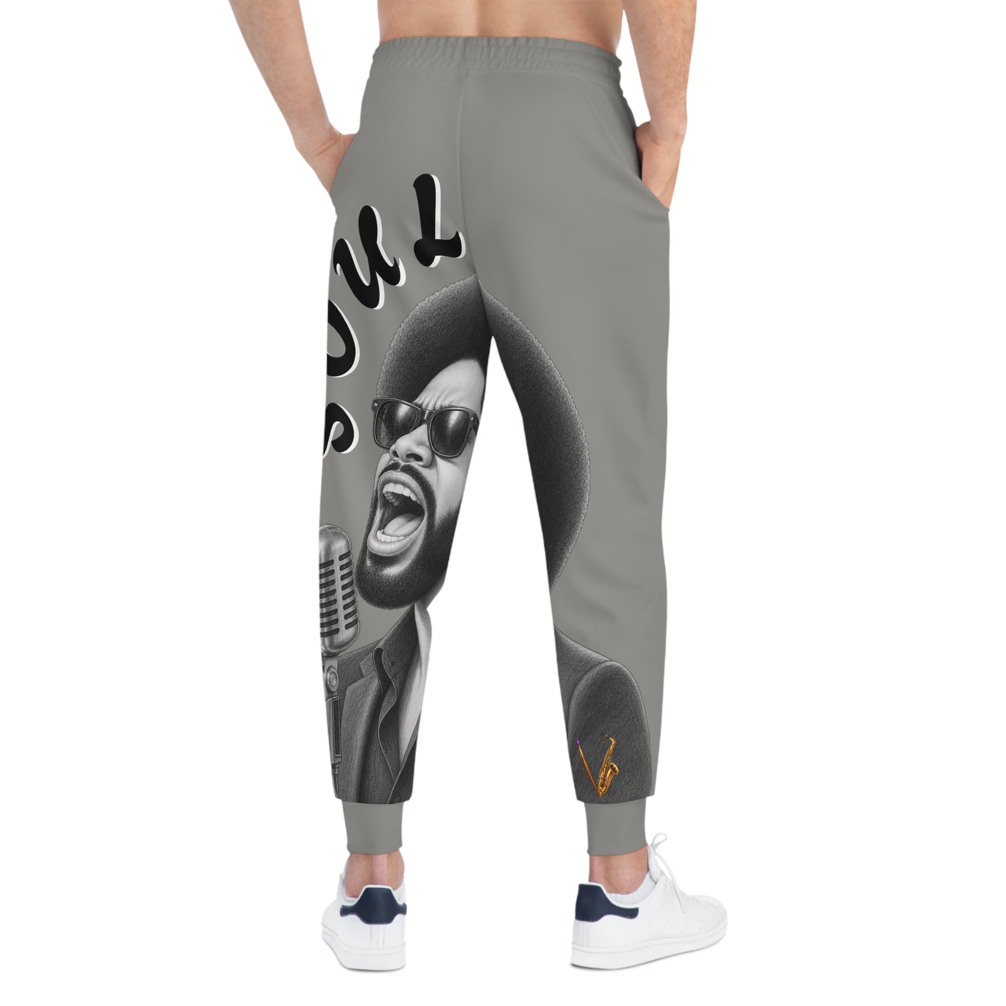 Men’s Soul Singer Graphic Joggers – Gray – product image 3