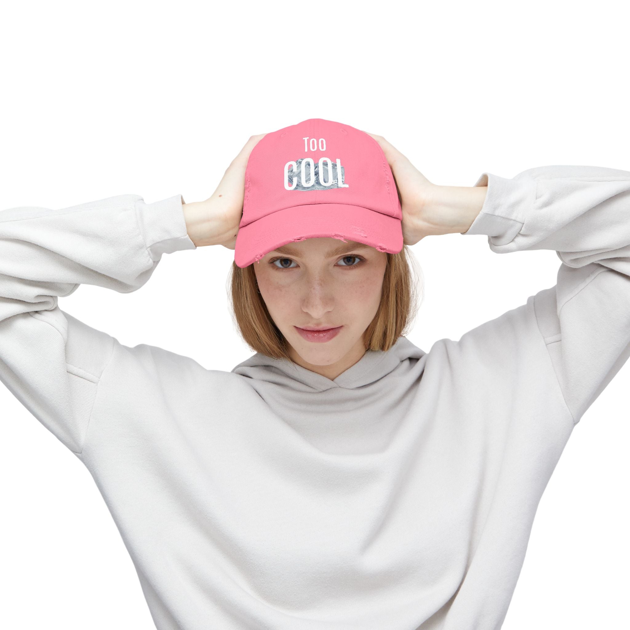 Too Cool distressed cotton baseball cap