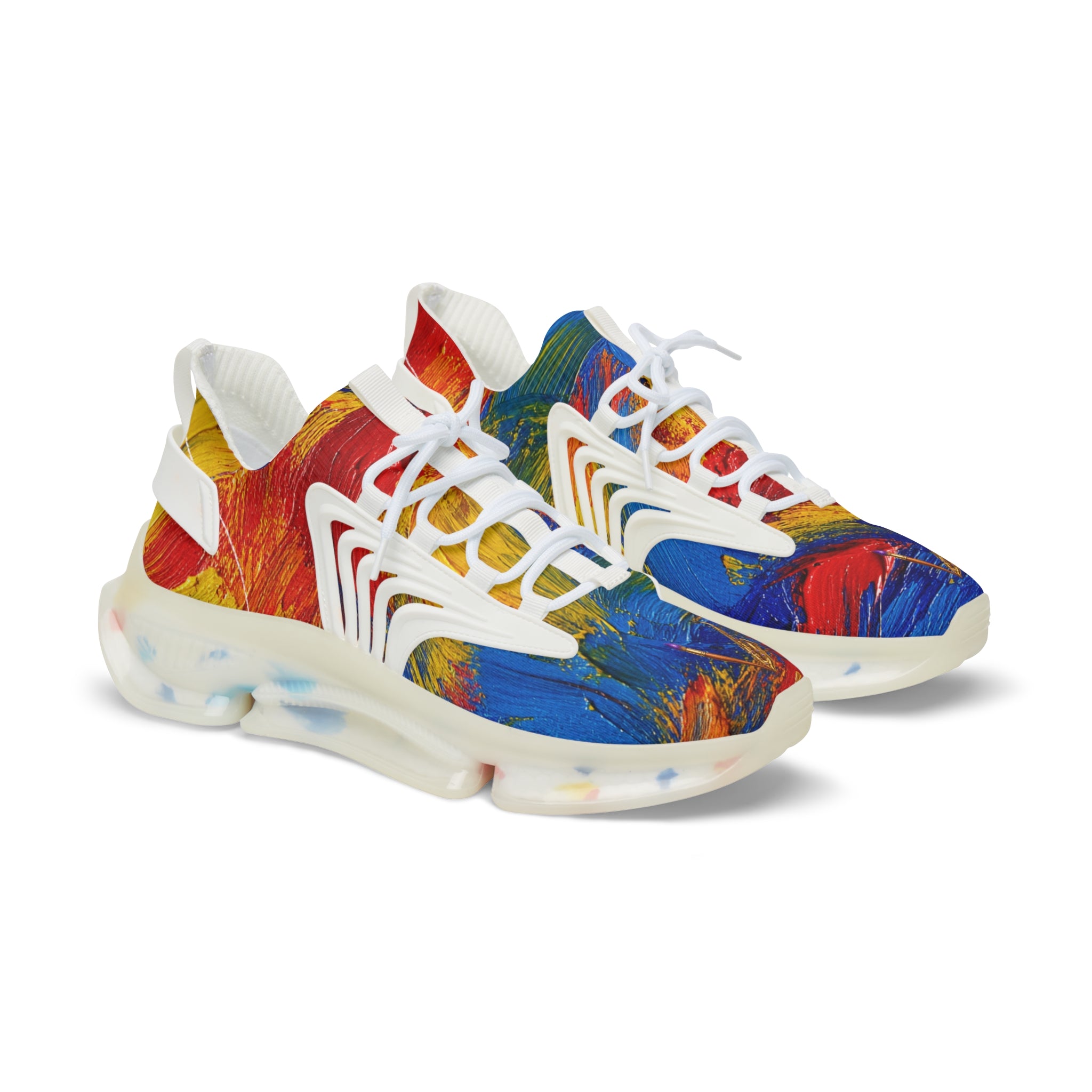 Men’s abstract color art mesh sneakers