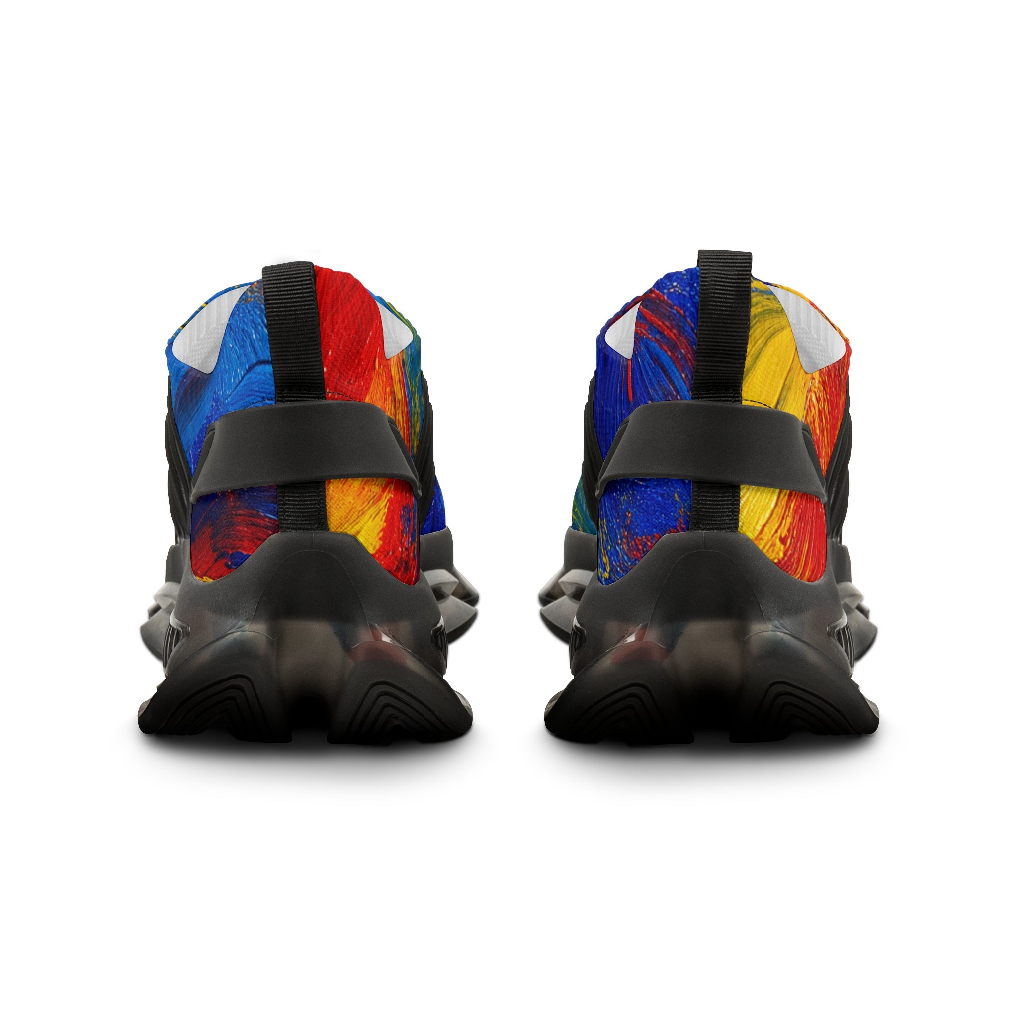 Men’s abstract color art mesh sneakers