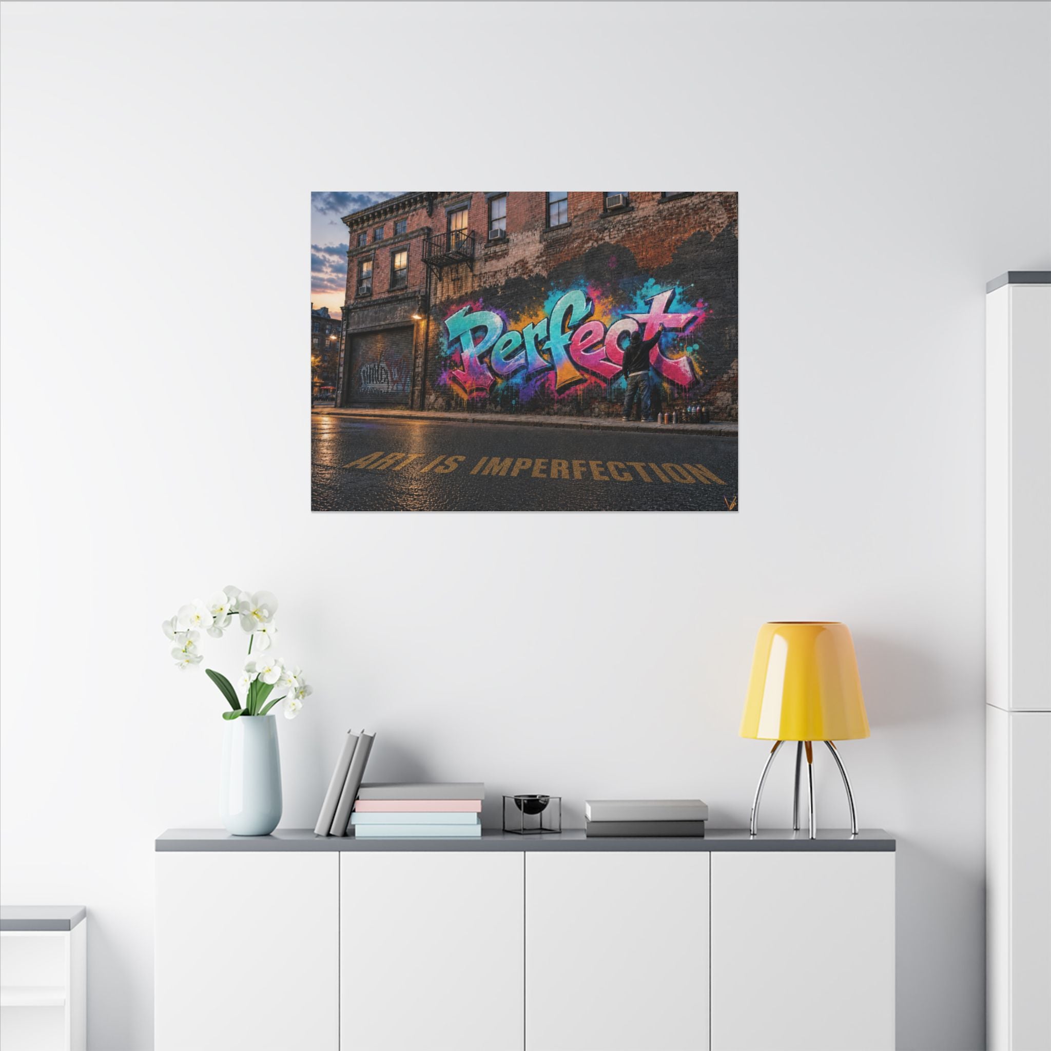 Art Is Imperfection urban graffiti matte canvas wall art