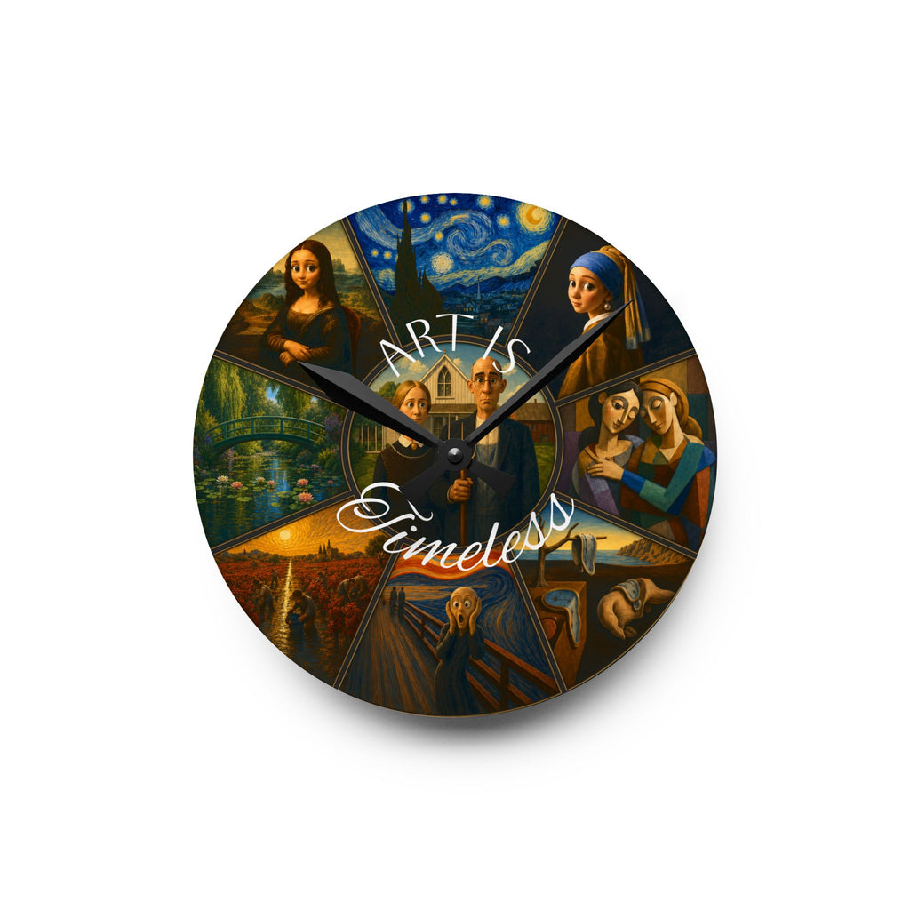 Art Is Timeless museum gallery wall clock