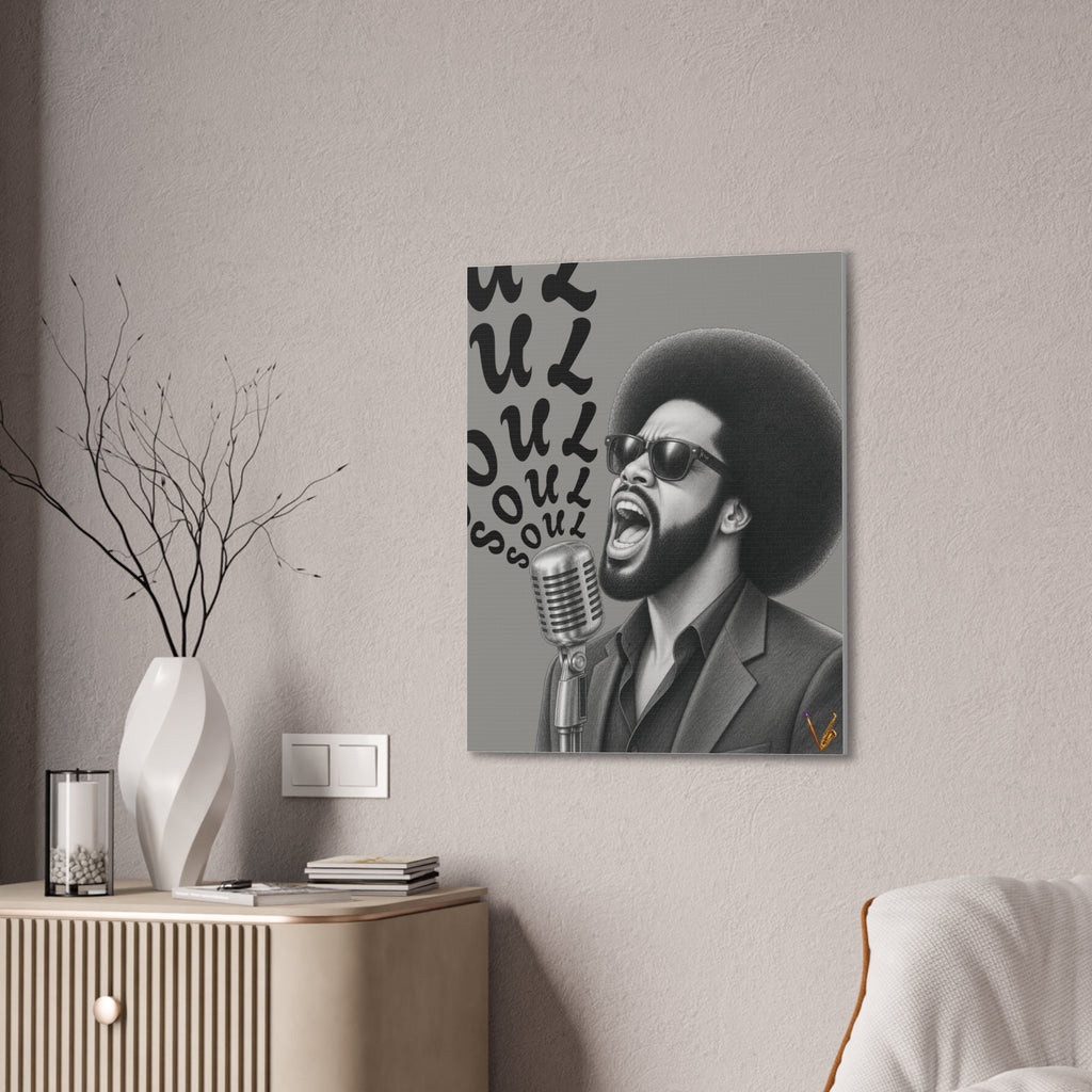 Soul singer monochrome canvas wall art