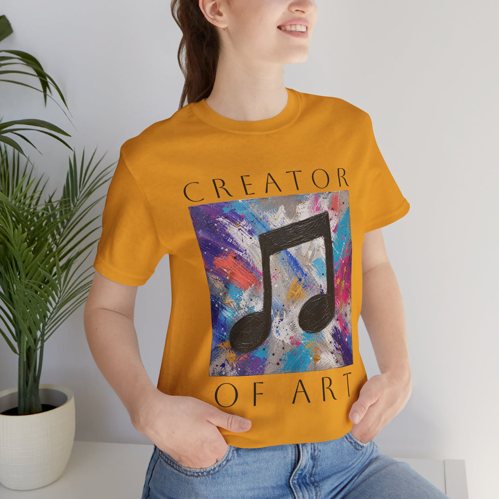 Unisex Creator of Art colorful music note graphic T-shirt – view 28