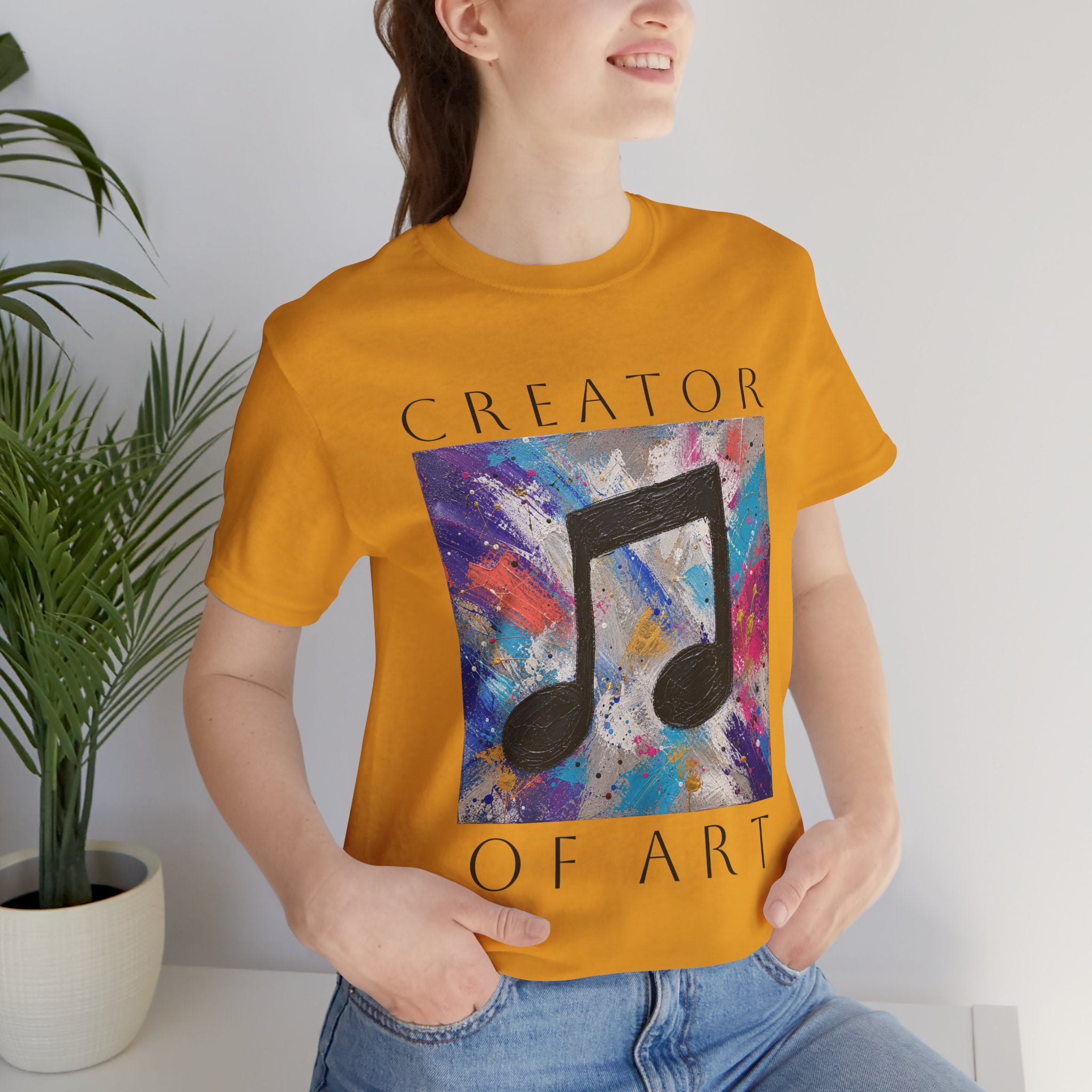 Unisex Creator of Art colorful music note graphic T-shirt – view 28