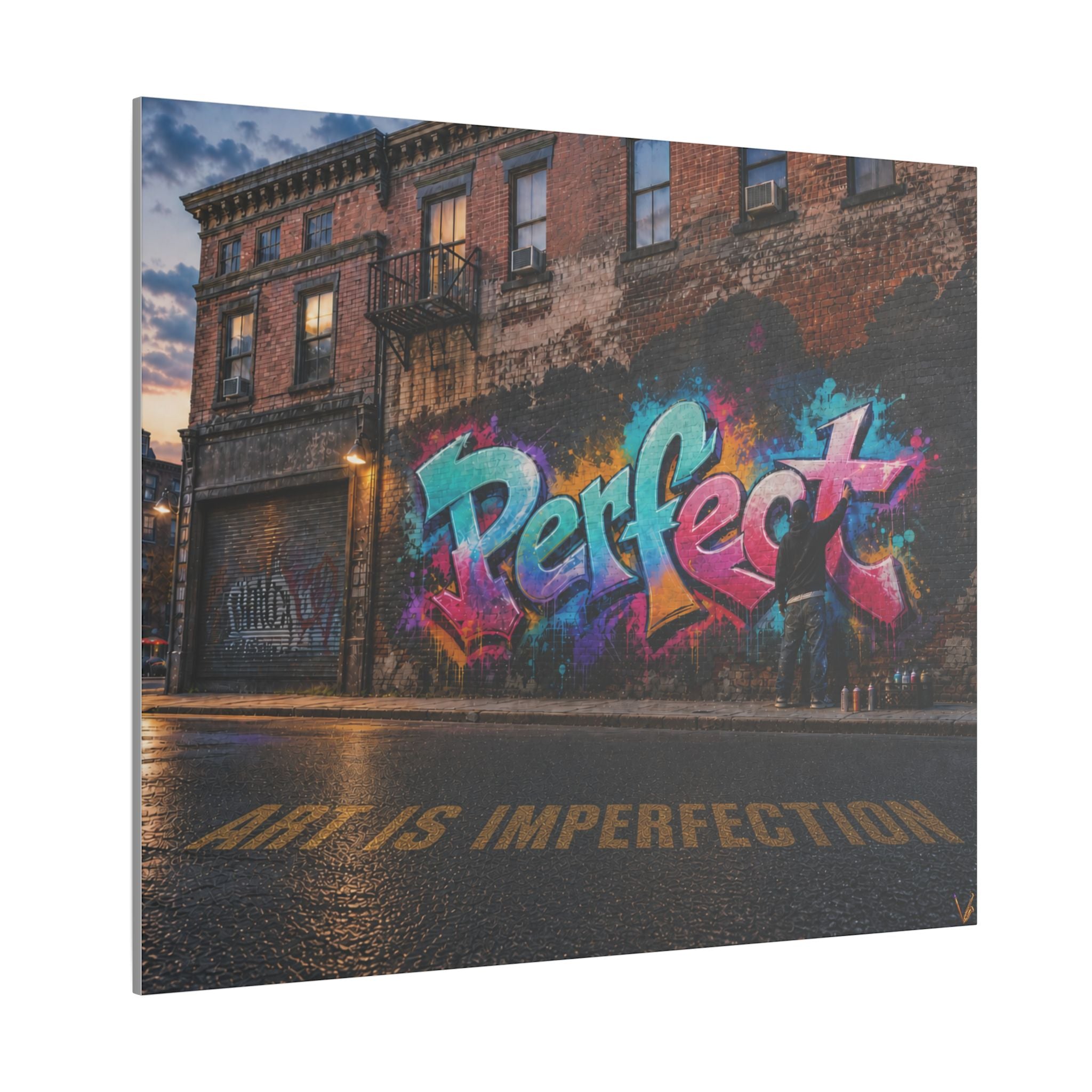 Art Is Imperfection urban graffiti matte canvas wall art