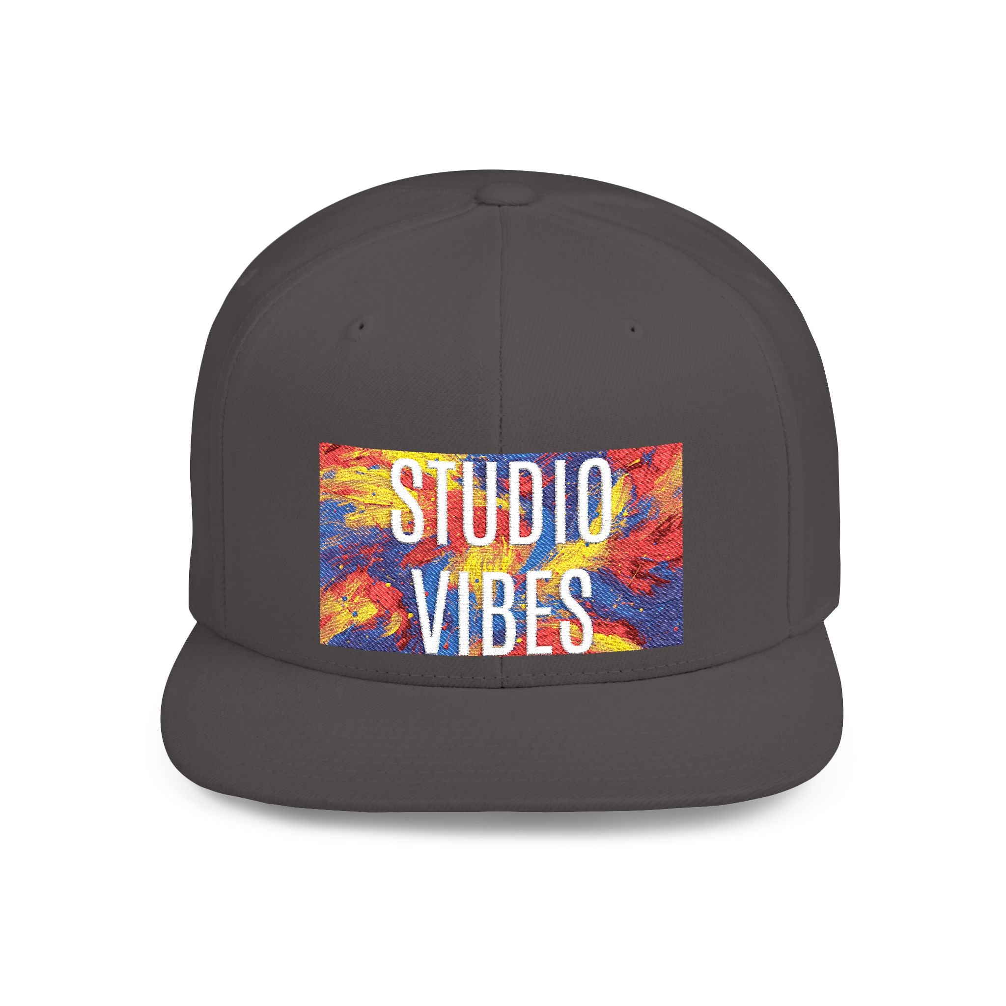 Studio Vibes embroidered flat bill snapback hat