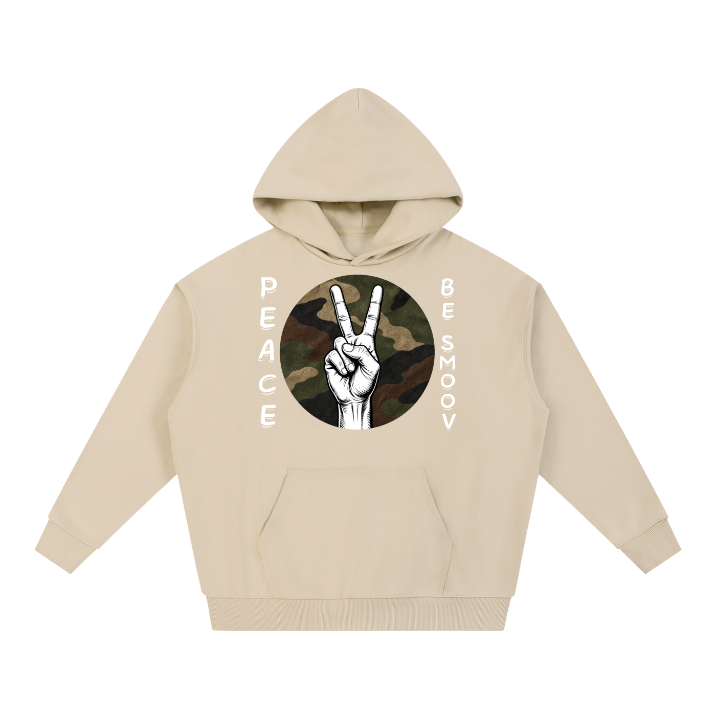 Peace Be Smoov Camo Graphic Heavyweight Hoodie – product image 5