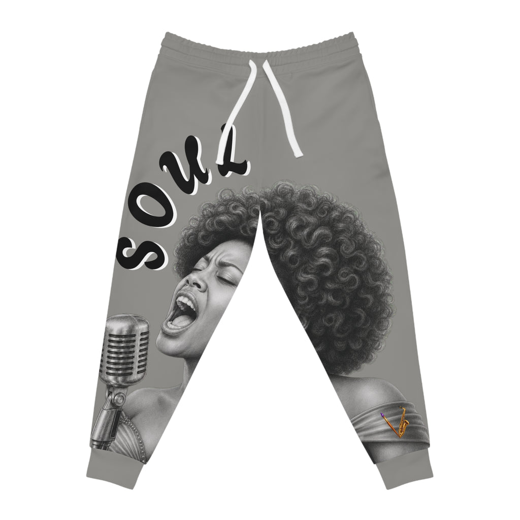 Women’s Soul Singer Graphic Joggers – Gray – product image 1
