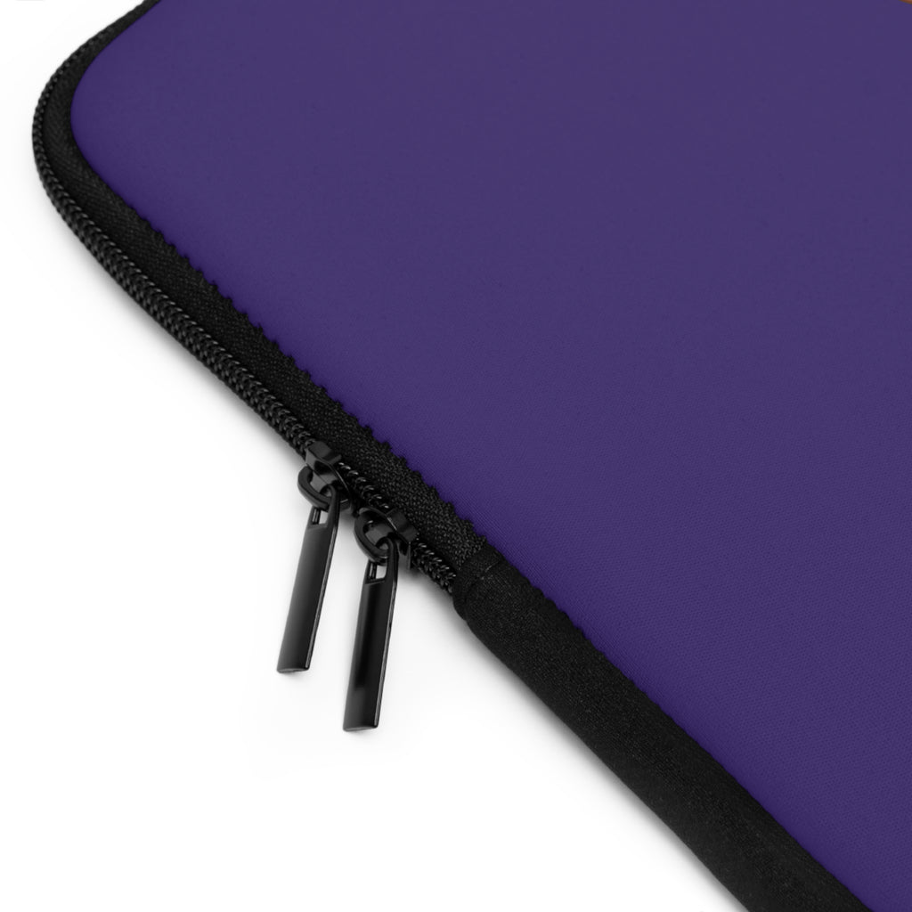 Jazzy Smoov purple saxophone art laptop sleeve