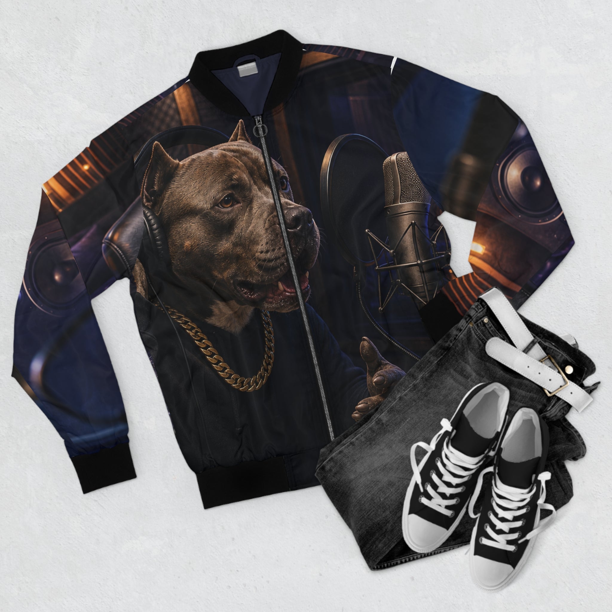 Men's Studio Dog all-over-print bomber jacket – view 4