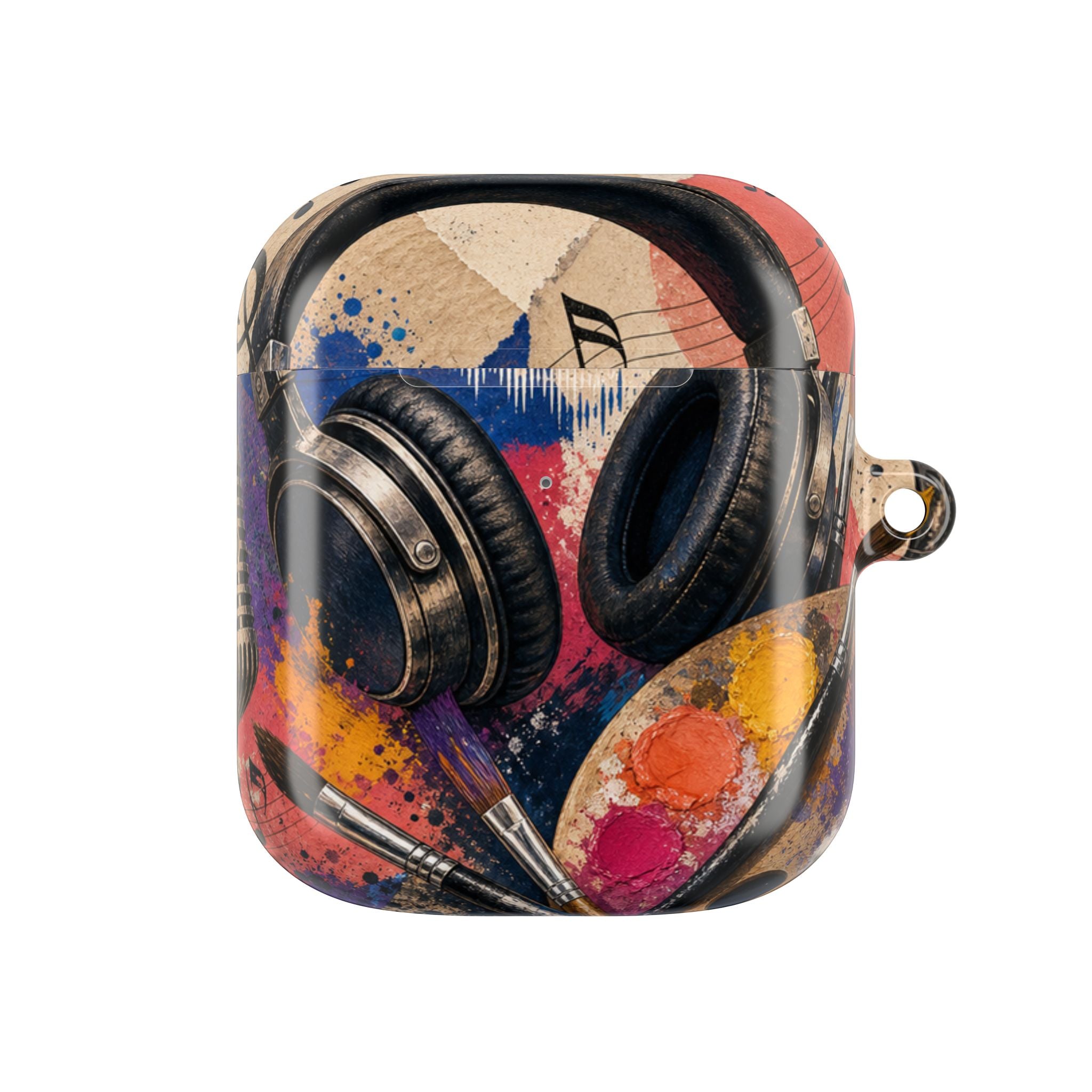 Art and music collage protective AirPods case – view 3