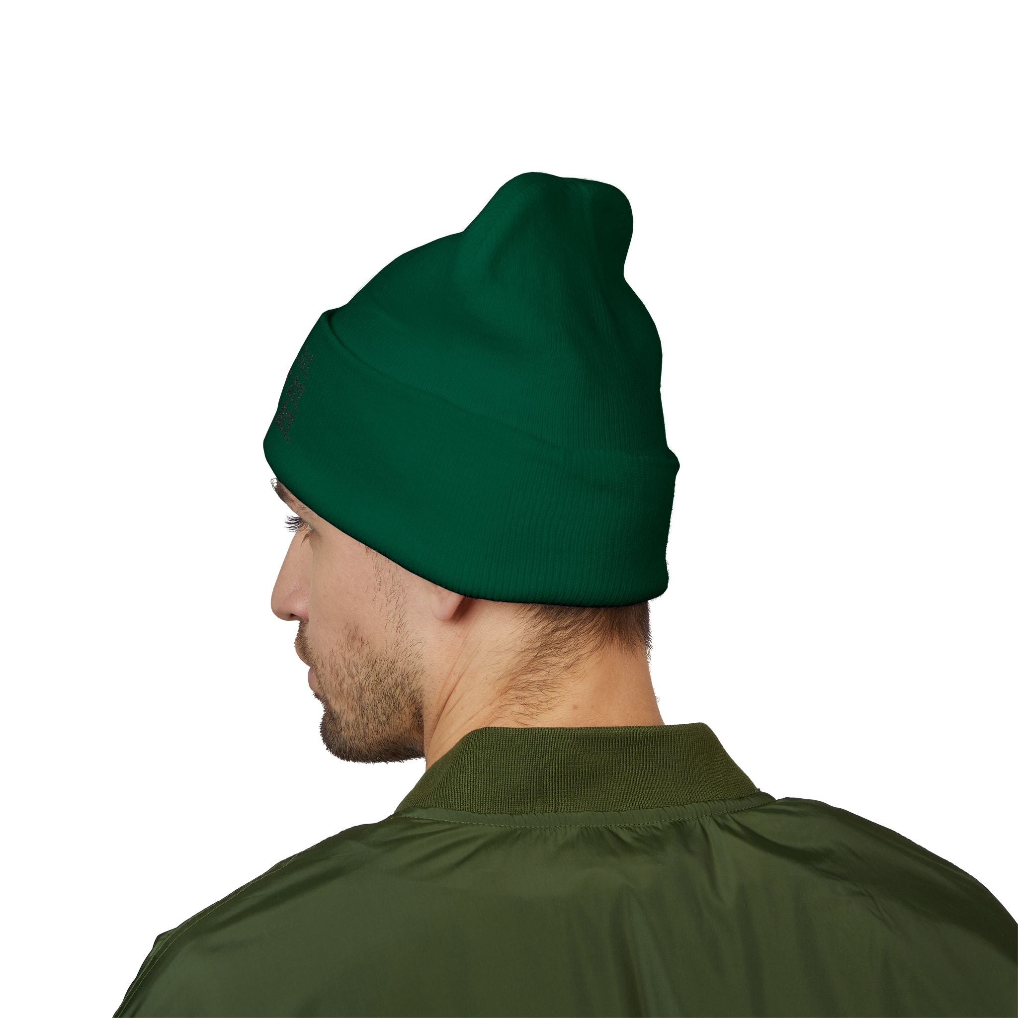 Everything Is Art cuffed beanie with black lettering – view 16