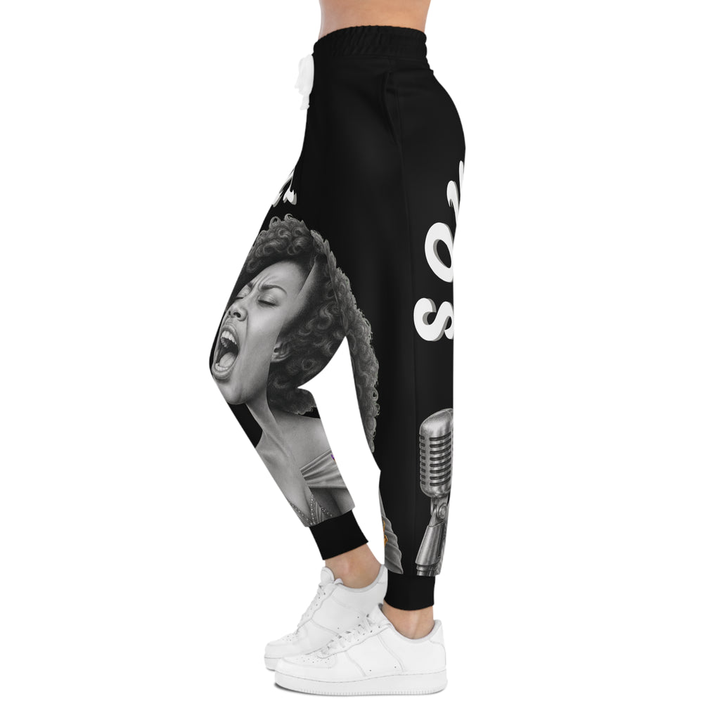 Women’s Soul Singer Black Graphic Joggers – product image 3