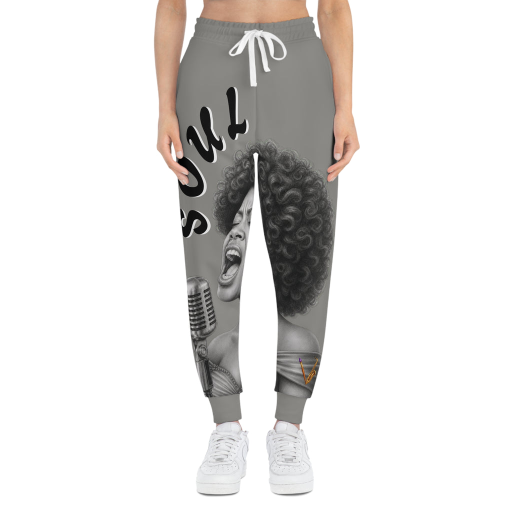 Women’s Soul Singer Graphic Joggers – Gray – product image 2